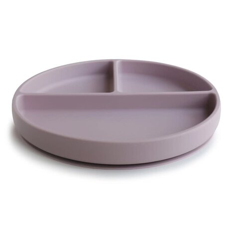 Mushie Silicone vakjesbord met zuignap - soft lilac Mushie Silicone vakjesbord met zuignap - soft lilac