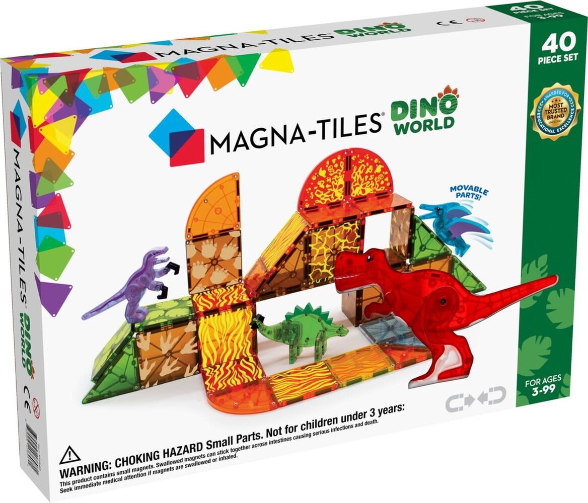 MAGNA-TILES MAGNA-TILES - Dino World - 40 stuks MAGNA-TILES MAGNA-TILES - Dino World - 40 stuks