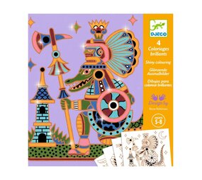 Djeco Kleuren met glitter - stoere dieren