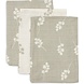 Jollein Hydrofiel Washandje 15x20cm (3pack) - Twig Olive Green Jollein Hydrofiel Washandje 15x20cm (3pack) - Twig Olive Green