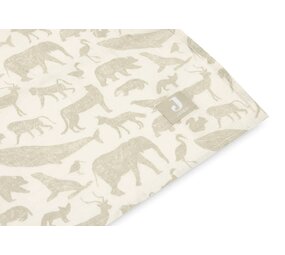 Jollein 2x Hydrofiele Multidoek 115x115cm – Animals Olive Green