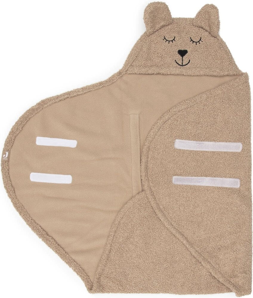 Jollein Wikkeldeken Bear Boucle - Biscuit Jollein Wikkeldeken Bear Boucle - Biscuit