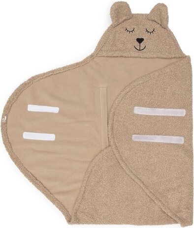 Jollein Wikkeldeken Bear Boucle - Biscuit Jollein Wikkeldeken Bear Boucle - Biscuit