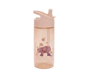 Petit Monkey Drinkfles humming bear linen "white stars"