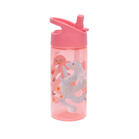 Petit Monkey Drinkfles fairytale dragon peony pink