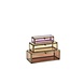 Madam Stoltz Coloured Glass Box - Pink/Orange/Coffee Madam Stoltz Coloured Glass Box - Pink/Orange/Coffee