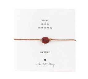 A Beautiful Story Gemstone card - Garnet