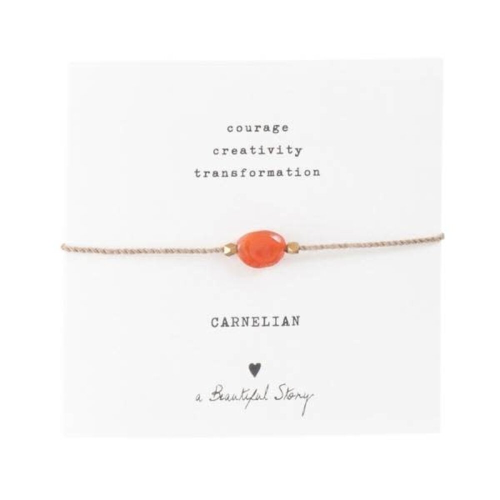 A Beautiful Story Gemstone card - Carnelian