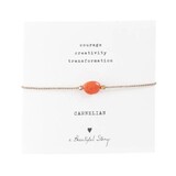 A Beautiful Story Gemstone card - Carnelian