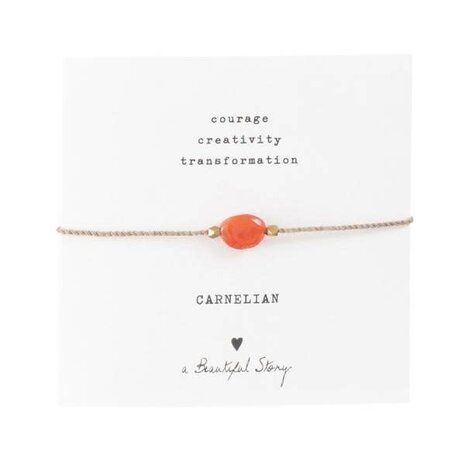 A Beautiful Story Gemstone card - Carnelian