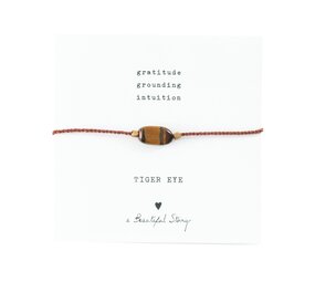 A Beautiful Story Gemstone card Tiger - Eye