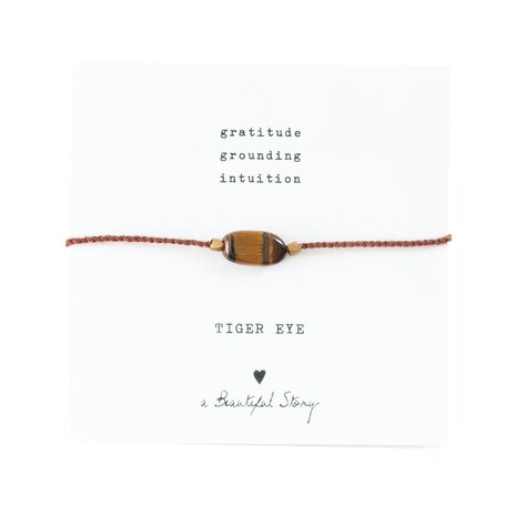 A Beautiful Story Gemstone card Tiger - Eye