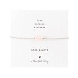A Beautiful Story Gemstone Card Rose Quartz SC Bracelet A Beautiful Story Gemstone Card Rose Quartz SC Bracelet