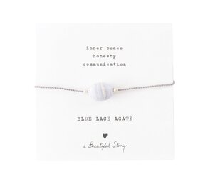 A Beautiful Story Gemstone Card Blue Lace Agate SC Bracelet A Beautiful Story Gemstone Card Blue Lace Agate SC Bracelet