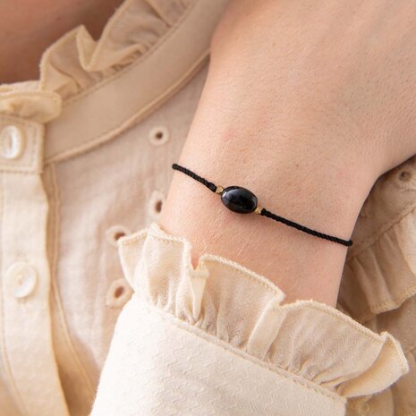 A Beautiful Story Gemstone armband - Zwarte Onyx A Beautiful Story Gemstone armband - Zwarte Onyx