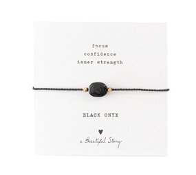 A Beautiful Story Gemstone armband - Zwarte Onyx A Beautiful Story Gemstone armband - Zwarte Onyx