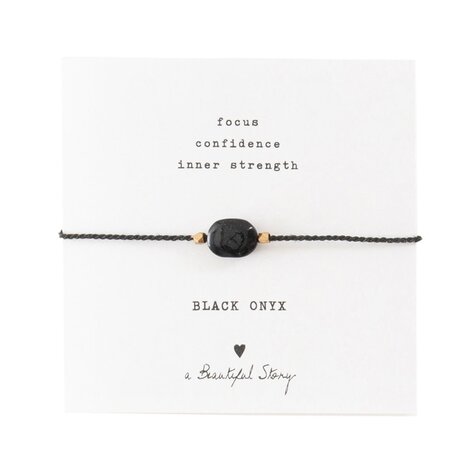 A Beautiful Story Gemstone card - Black Onyx