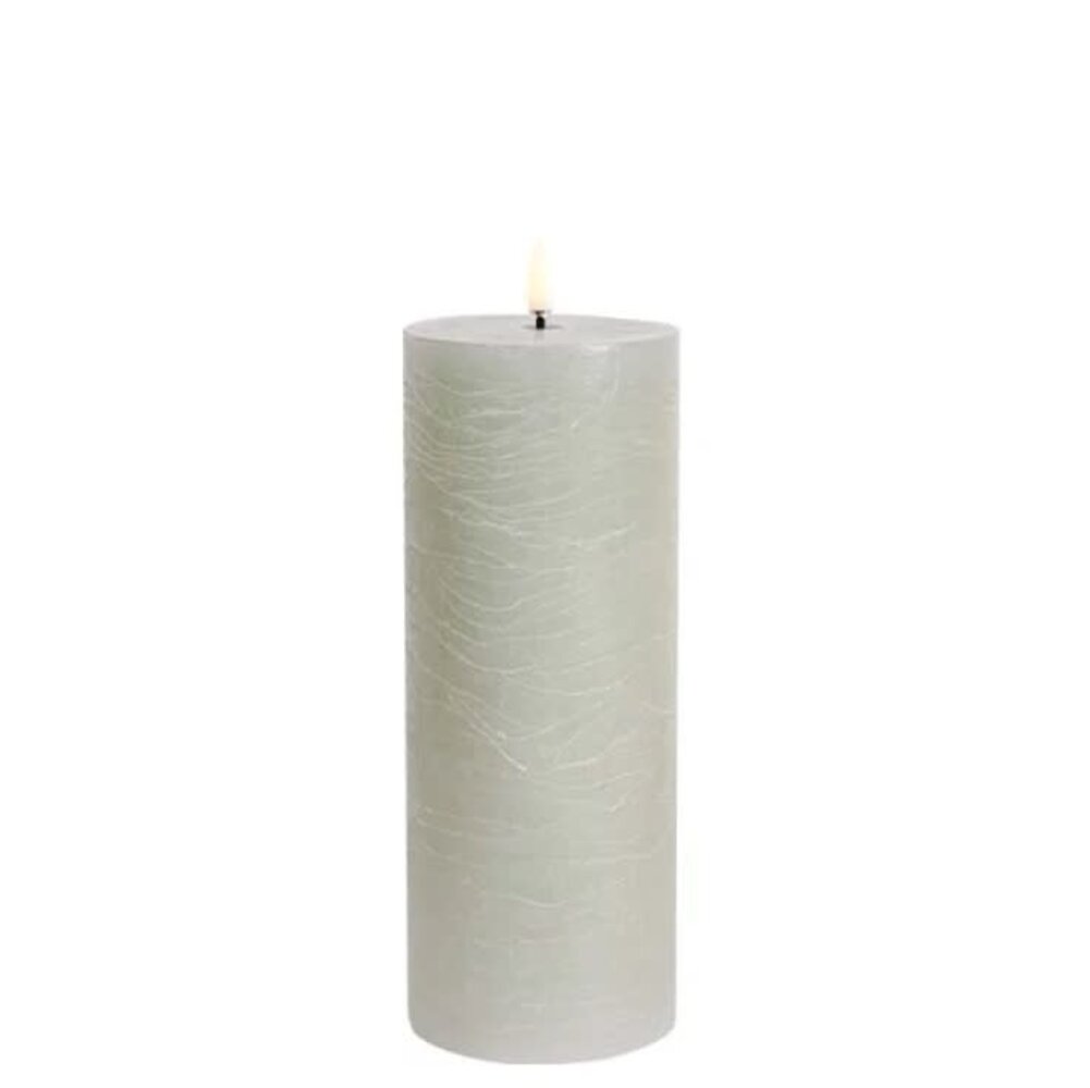 Uyuni LED pillar candle Rustic - 7,8x20 cm  Dusty Green Uyuni LED pillar candle Rustic - 7,8x20 cm  Dusty Green
