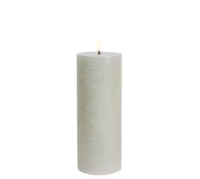 Uyuni LED pillar candle Rustic - 7,8x20 cm  Dusty Green Uyuni LED pillar candle Rustic - 7,8x20 cm  Dusty Green