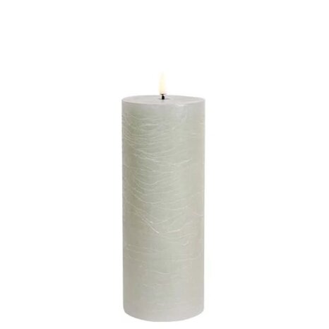 Uyuni LED pillar candle Rustic - 7,8x20 cm  Dusty Green Uyuni LED pillar candle Rustic - 7,8x20 cm  Dusty Green