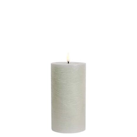 Uyuni LED pillar candle Rustic - 7,8x15 cm  Dusty Green Uyuni LED pillar candle Rustic - 7,8x15 cm  Dusty Green
