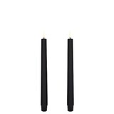 Uyuni LED taper candle 2,3x25, Smooth, 2-pack Plain Black Uyuni LED taper candle 2,3x25, Smooth, 2-pack Plain Black