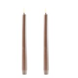 Uyuni LED taper candle 2,3x25, Smooth, 2-pack Sandstone Uyuni LED taper candle 2,3x25, Smooth, 2-pack Sandstone
