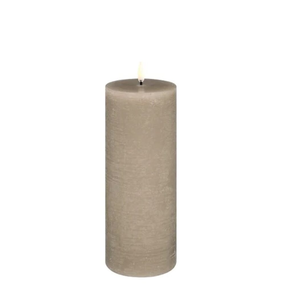 Uyuni LED pillar candle Rustic - 7,8x20 cm  Sandstone