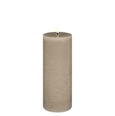 Uyuni LED pillar candle Rustic - 7,8x20 cm  Sandstone