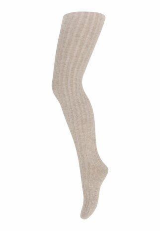 MP Denmark Cotton rib tights - Beige Melange MP Denmark Cotton rib tights - Beige Melange