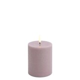 Uyuni LED pillar candle Rustic 7,8x10cm - Light lavender Uyuni LED pillar candle Rustic 7,8x10cm - Light lavender