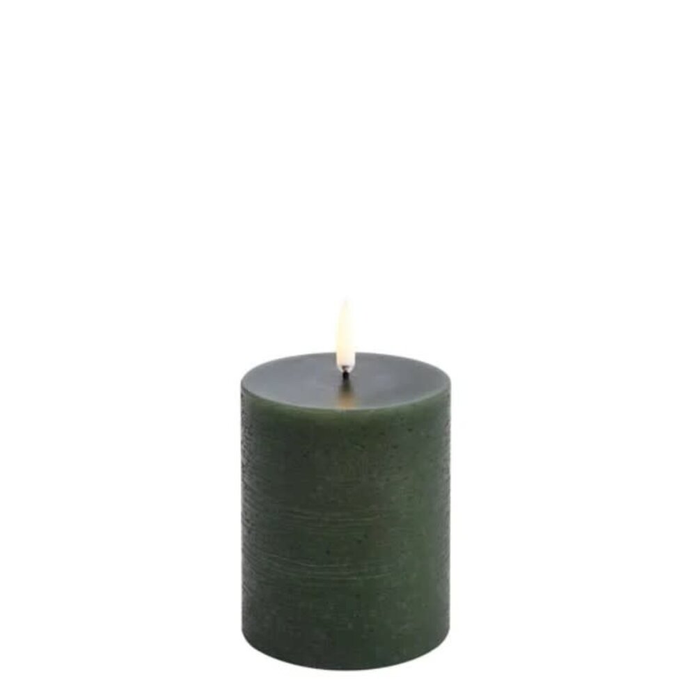 Uyuni LED pillar candle Rustic 7,8x10cm - Olive green Uyuni LED pillar candle Rustic 7,8x10cm - Olive green
