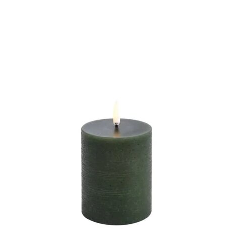 Uyuni LED pillar candle Rustic 7,8x10cm - Olive green Uyuni LED pillar candle Rustic 7,8x10cm - Olive green