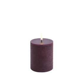 Uyuni LED pillar candle Rustic 7,8x10cm - Plum Uyuni LED pillar candle Rustic 7,8x10cm - Plum