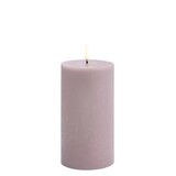 Uyuni LED pillar candle Rustic 7,8x15cm - Light lavender Uyuni LED pillar candle Rustic 7,8x15cm - Light lavender