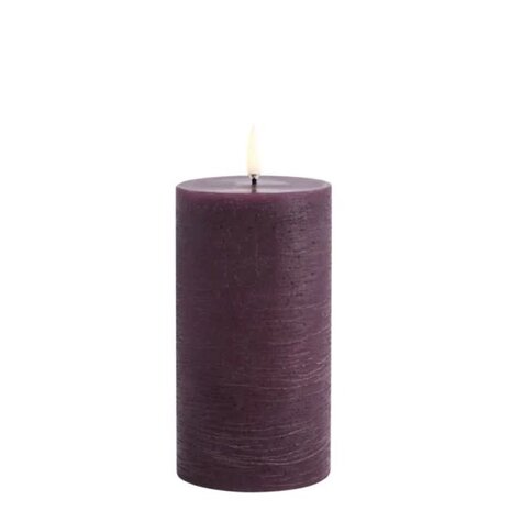 Uyuni LED pillar candle Rustic 7,8x15cm - Plum Uyuni LED pillar candle Rustic 7,8x15cm - Plum