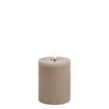 Uyuni LED pillar melted candle Smooth 7.8x10cm - Sandstone Uyuni LED pillar melted candle Smooth 7.8x10cm - Sandstone