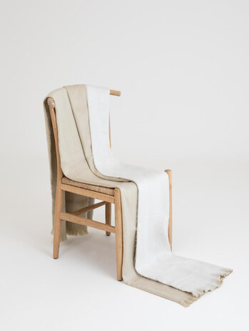 Alpaca Loca Double Plaid - Beige / White Alpaca Loca Double Plaid - Beige / White