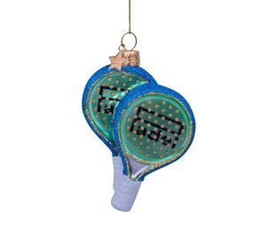 Vondels Ornament glass green padel racket