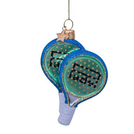 Vondels Ornament glass green padel racket