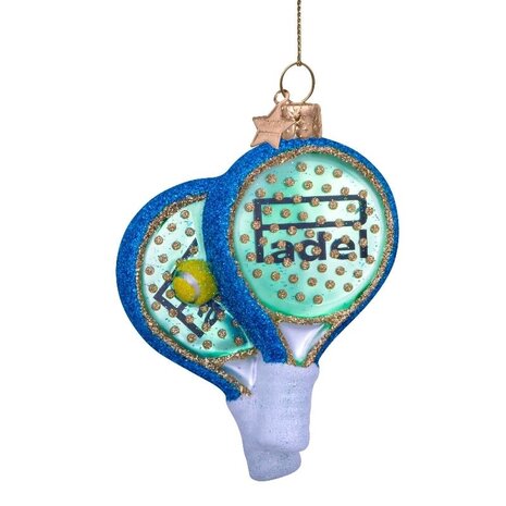 Vondels Ornament glass green padel racket