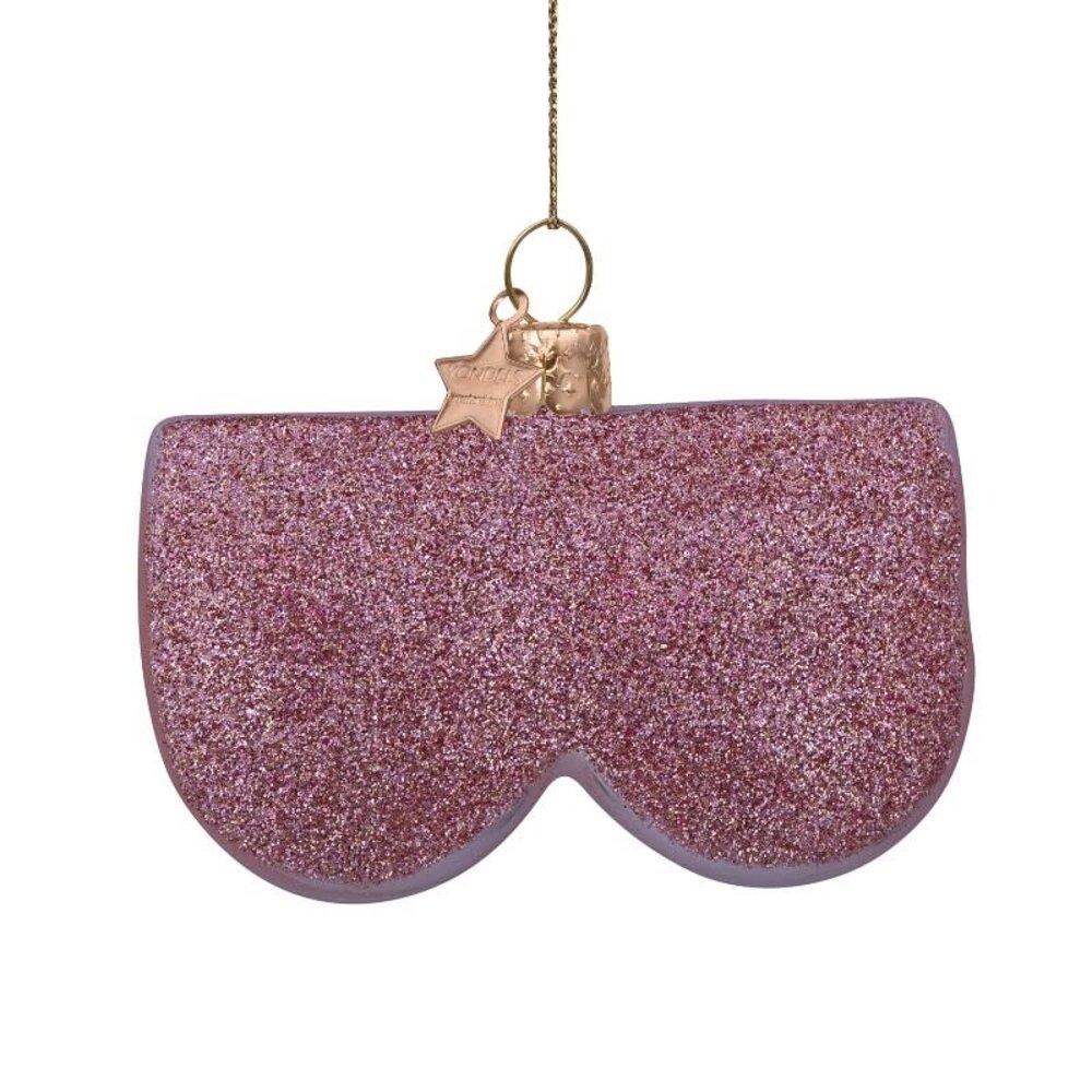 Vondels Ornament glass mid pink boobs w/hearts