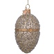 Vondels Ornament glass gold egg w/allover gold beads