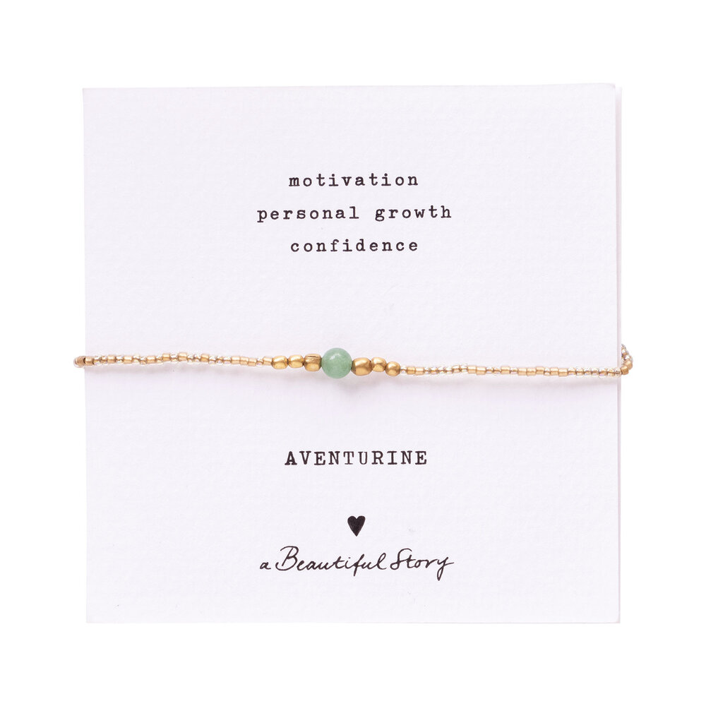 A Beautiful Story Iris Card Aventurine Bracelet GC A Beautiful Story Iris Card Aventurine Bracelet GC