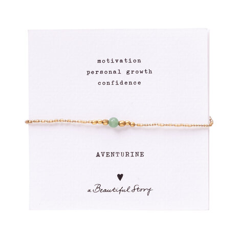 A Beautiful Story Iris Card Aventurine Bracelet GC A Beautiful Story Iris Card Aventurine Bracelet GC