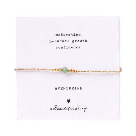A Beautiful Story Iris Card Aventurine Bracelet GC A Beautiful Story Iris Card Aventurine Bracelet GC
