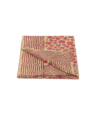 Doing Goods Pink Leopard Single Throw in Tote Bag - 220 x 140 cm