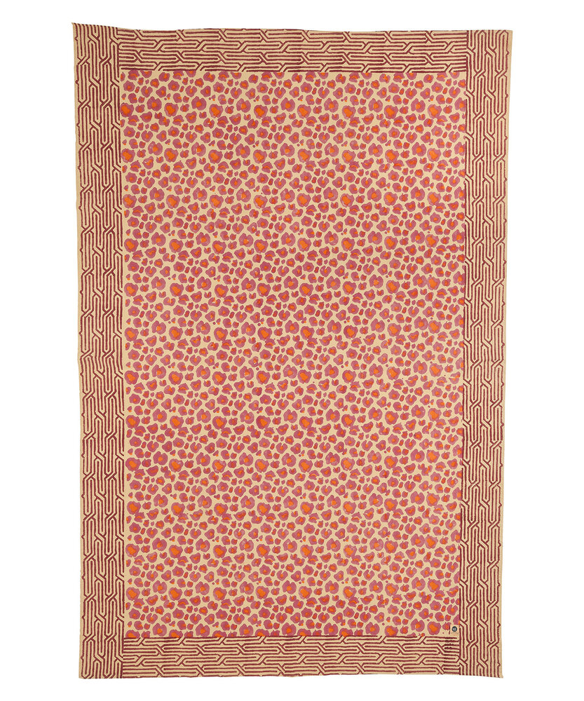 Doing Goods Pink Leopard Single Throw in Tote Bag - 220 x 140 cm