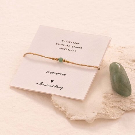 A Beautiful Story Iris Card Aventurine Bracelet GC A Beautiful Story Iris Card Aventurine Bracelet GC