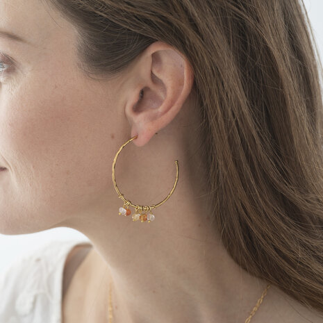 A Beautiful Story Aurora Rose Quartz Carnelian Citrine GP Earrings A Beautiful Story Aurora Rose Quartz Carnelian Citrine GP Earrings